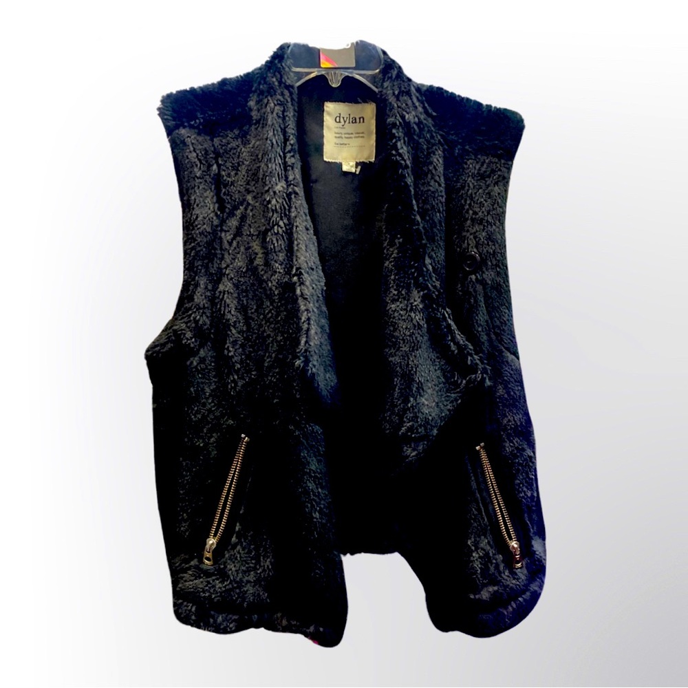 FAUX FUR VEST LRG